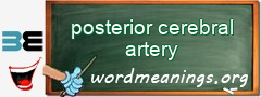 WordMeaning blackboard for posterior cerebral artery
